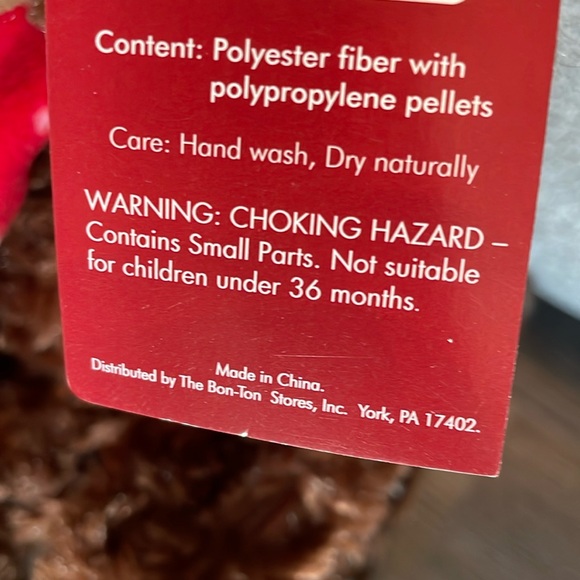 2 Plush Bears Stuffed Animal BonTon Stores Brand Christmas snowflake sca… - Picture 2 of 5